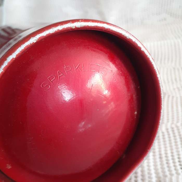 Vintage soda syphon - red - sparklets made in UK