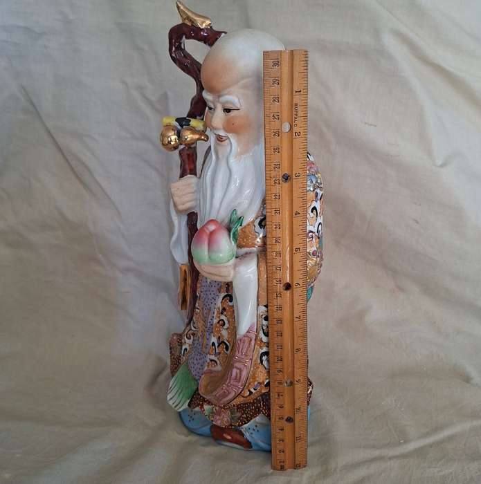 Chinese Immortal Longevity figurine 31 cms tall excellent condition. Shouxing