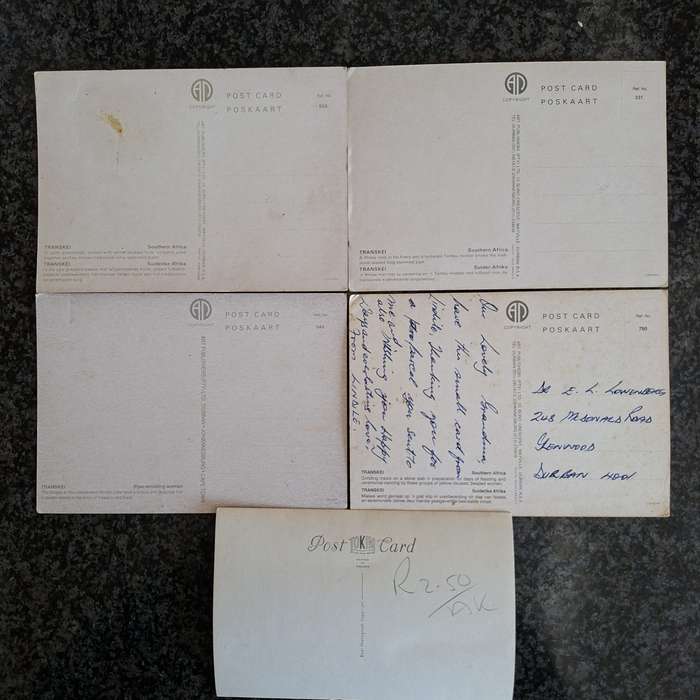 Vintage Xhosa Transkei photo postcards - showing traditional beadwork