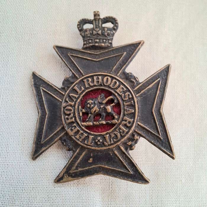 Royal Rhodesia Regiment badge. Metal. Rhodesiana