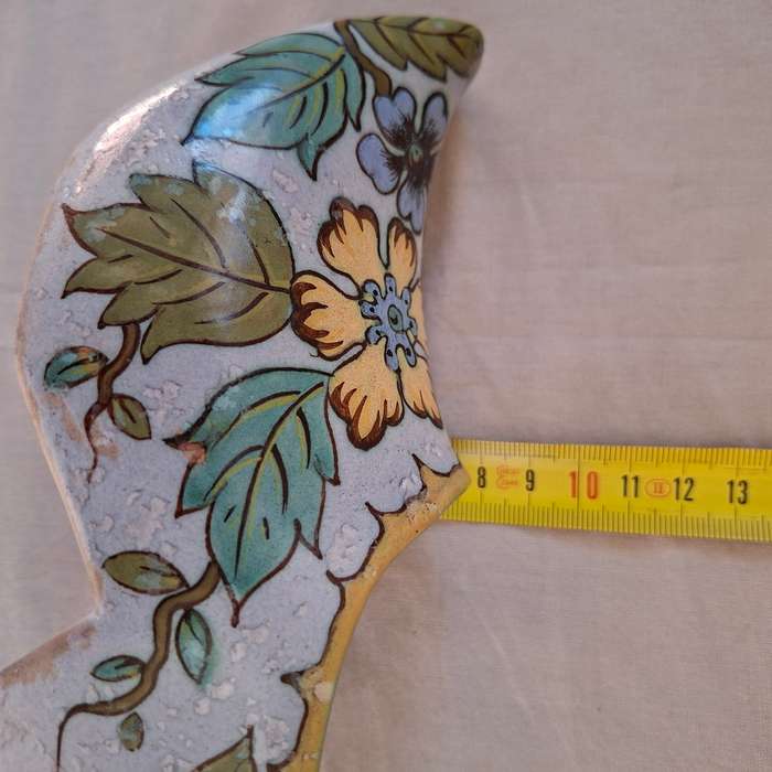 Dutch Gouda clog floral 17 cms - signed Anita Gouda Holland