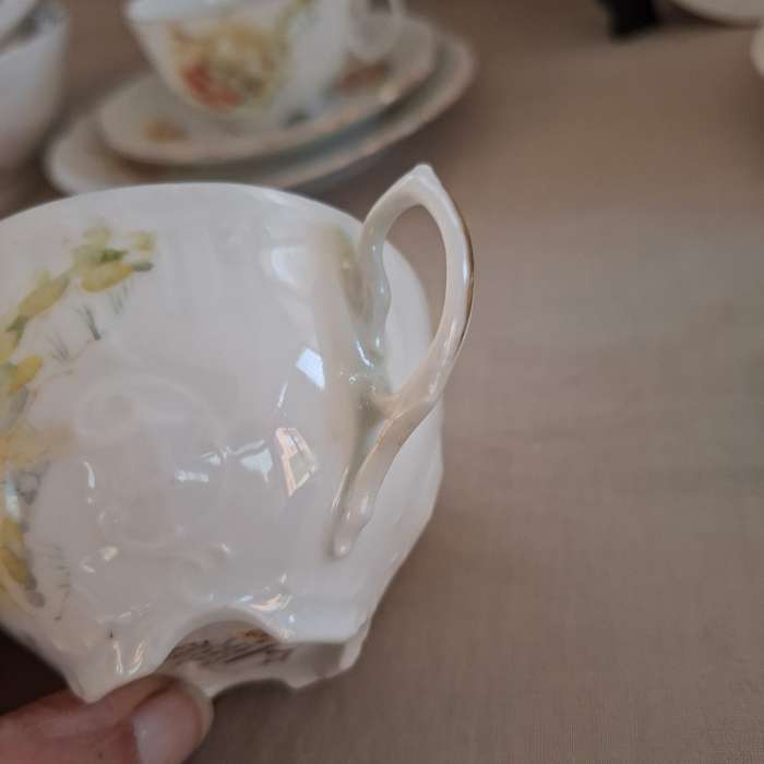 BRC Germany antique tea set Circa 1898-1903 Moliere - 6 trios tea plate jug and bowl