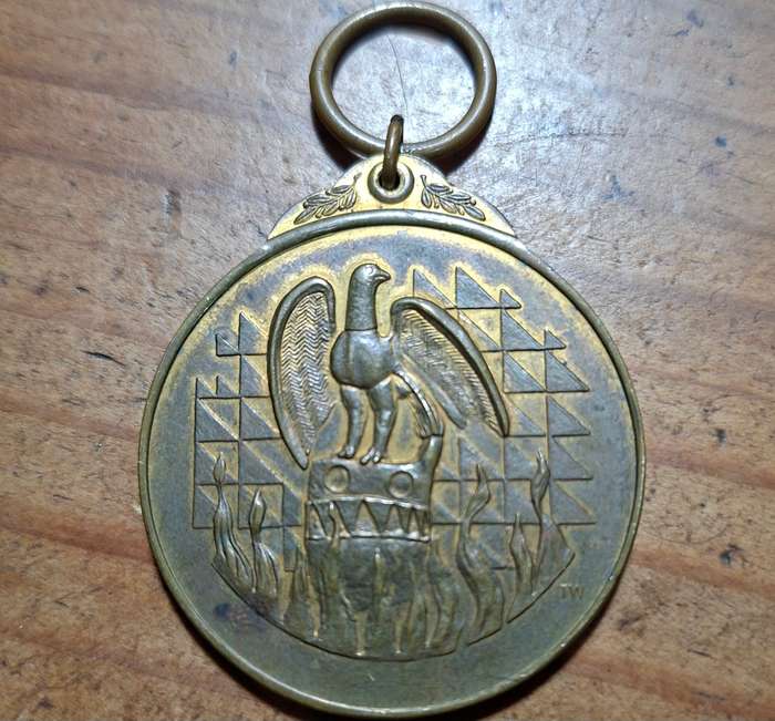Zimbabwe independence medal 18 april 1980 - bronze stamped No. 14572