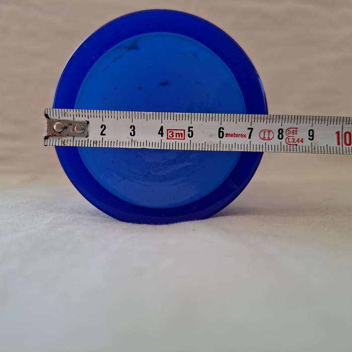 Blue Vase - Cased Glass - European, Murano? Czech Opaline Glass Cobalt Blue
