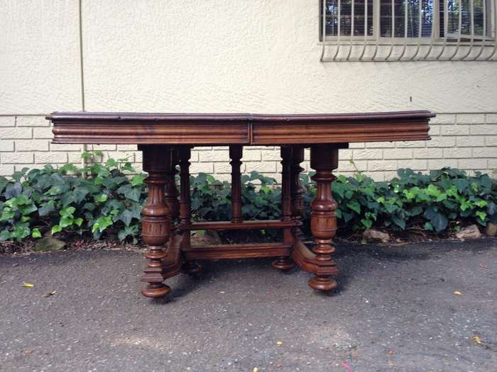 French Oak Table with Gallery Bove (4-6 Seater)