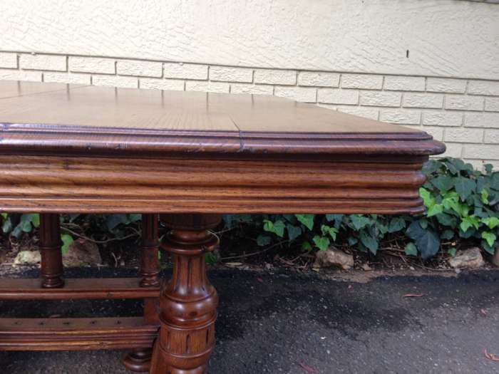 French Oak Table with Gallery Bove (4-6 Seater)