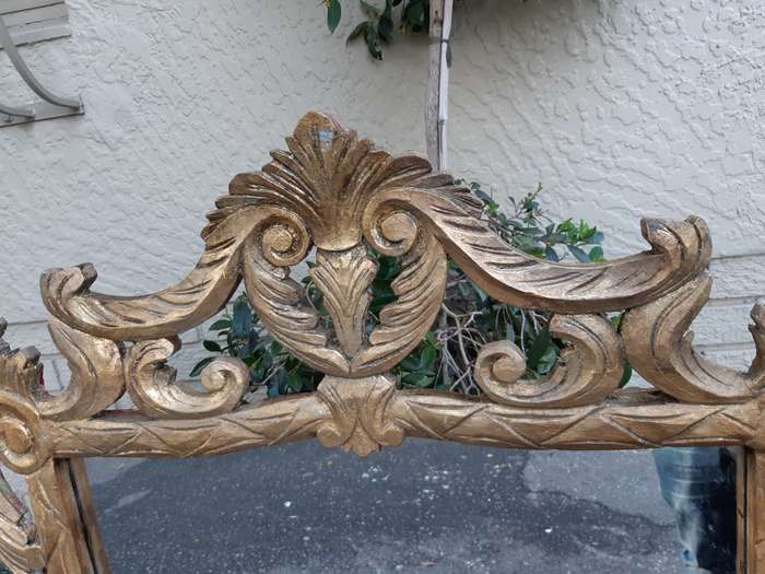 Ornate Hand Gilded in Gold Leaf Mirror