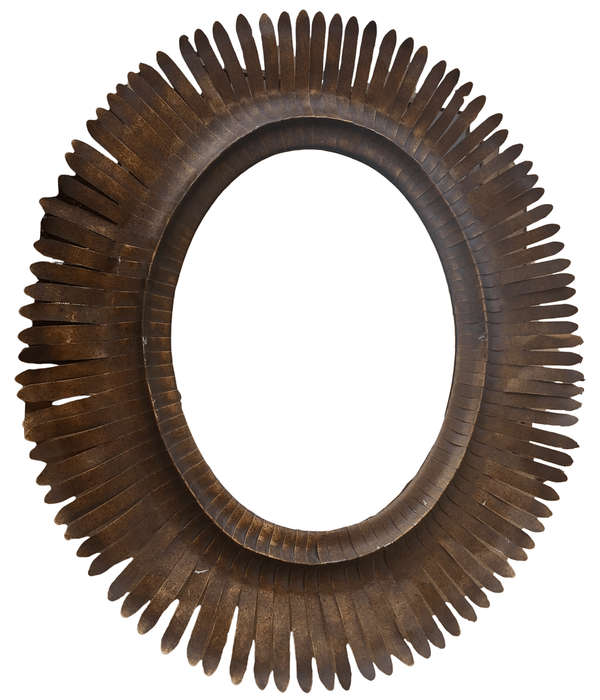 Oval Feathers Mirror
