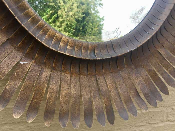 Oval Feathers Mirror