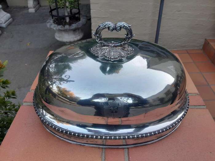 A  20th Century Victorian Silver-plate Food Dome