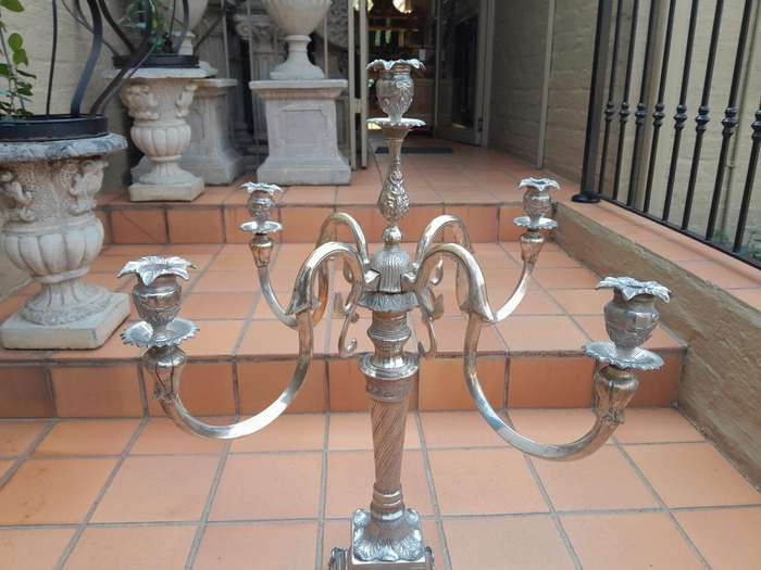 An Early 20th Century Silver Plate Centre Piece Candelabra of Large Proportion