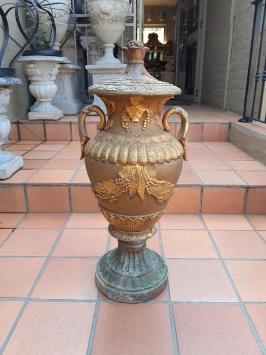 A 20th Century Large Pair Of Urns On Bases