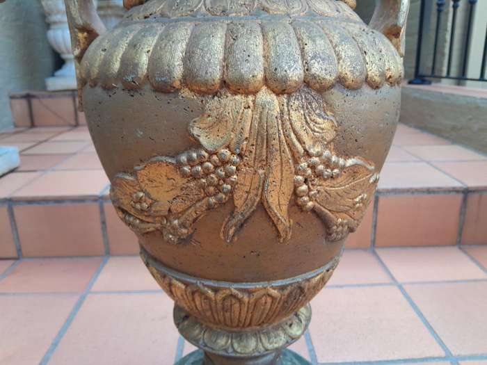 A 20th Century Large Pair Of Urns On Bases