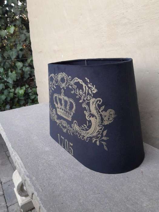 A Black And Gold Crown Hand-Made Lampshade