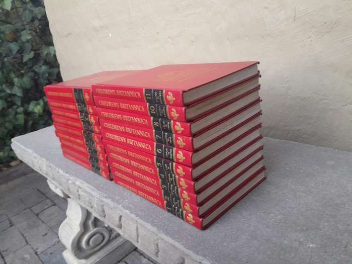 A 20th Century Set of Nineteen (19) Volumes of Childrens Britannica Encyclopaedia Books
