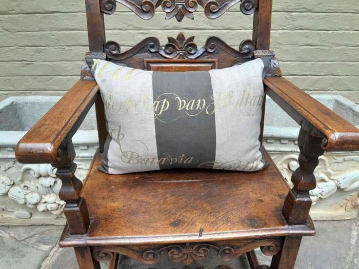 An Italian Gold Script Cushion