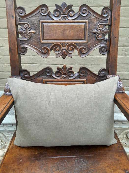 A Khaki Fabric Cushion