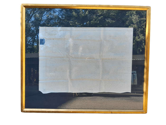 A 20TH Century Framed Indenture