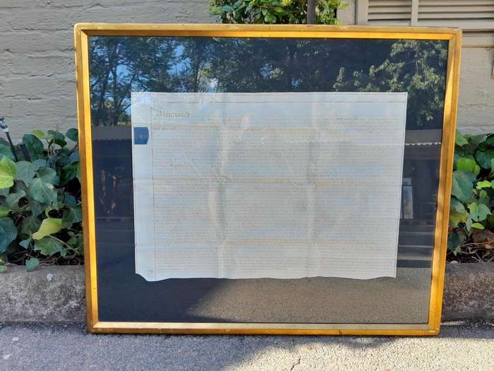 A 20TH Century Framed Indenture