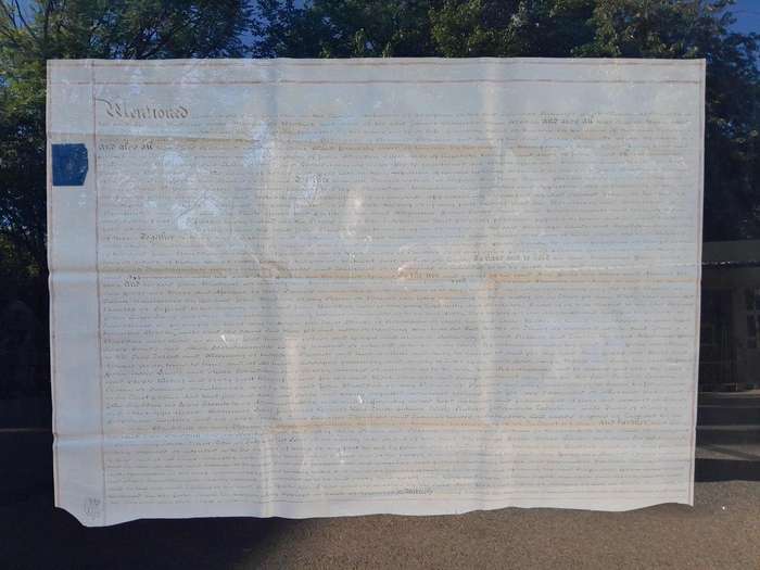 A 20TH Century Framed Indenture