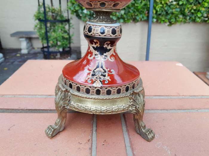 A French Style Porcelain with Metal Mounts Urn