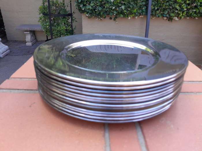 A 20th Century Set of 24 x Silver Plated Hartford-Sterling Underplates with HRH Engraved Consist...
