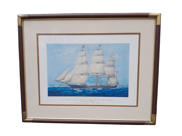 A 20th Century English  Framed Photolithograph of The Clipper