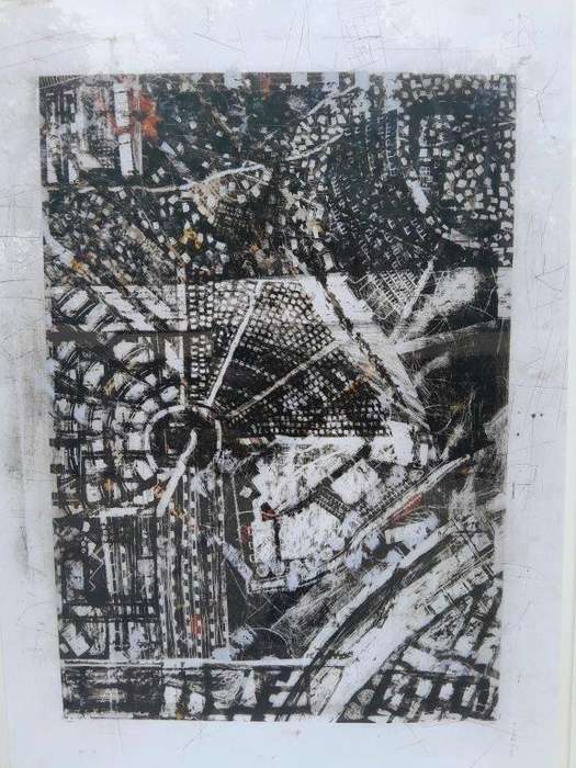A 20th Century Large Abstract Composition. Signed Darryl Betz ND