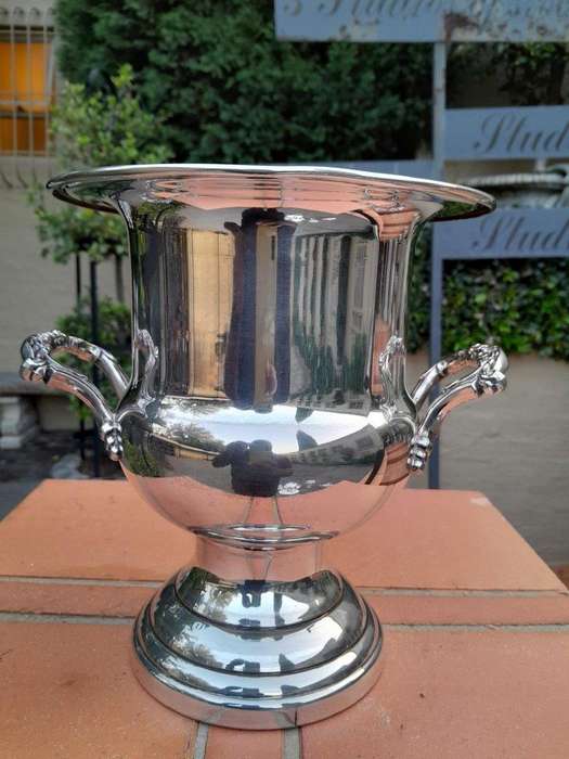 A Silver Plate Champagne / Wine Cooler With Handles