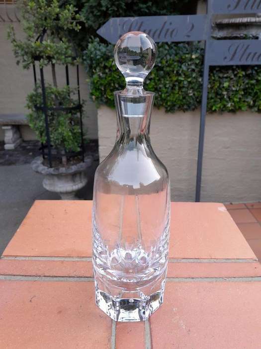 A Crystal Decanter With Bubble Design