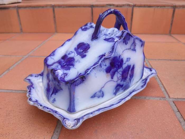 A Set Of Three Blue / White Cheese Dishes