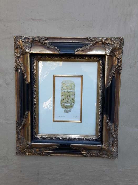 A 20th Century Ornately Framed Mask Signed
