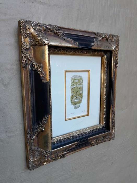 A 20th Century Ornately Framed Mask Signed