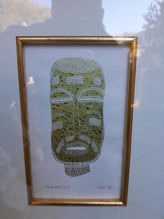 A 20th Century Ornately Framed Mask Signed
