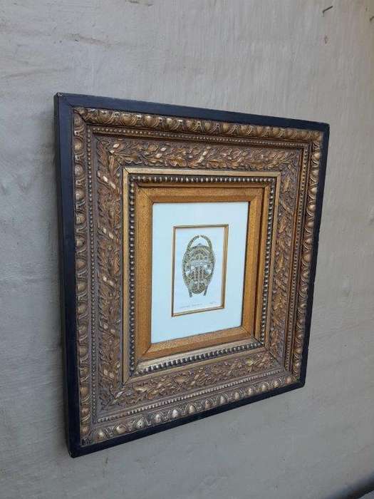 A 20th Century Ornately Framed Mask Signed