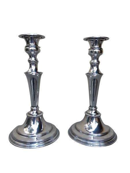 A 20th Century Pair Of Electroplate Candlesticks