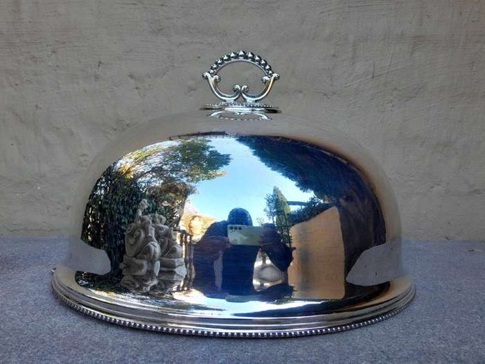 An Antique 19th Century Sheffield Electroplate Food Dome