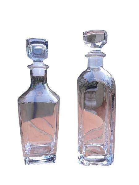 A Set Of Two Cut Glass Crystal Decanters