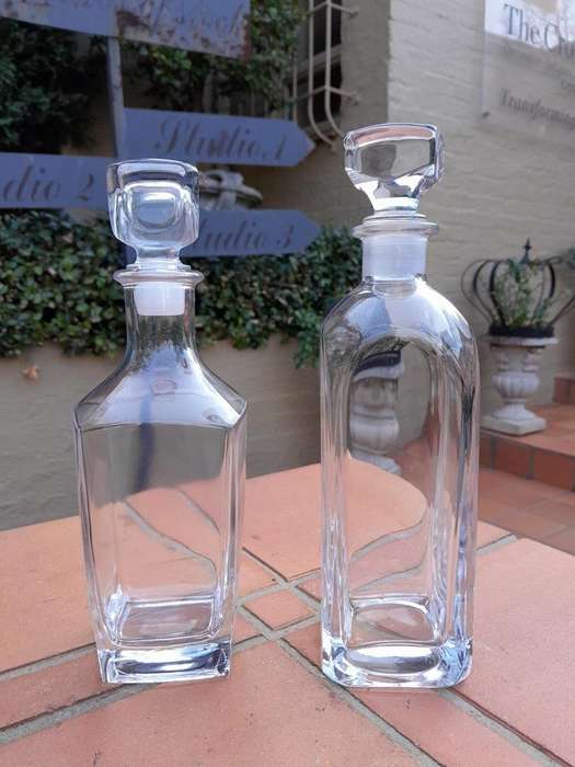 A Set Of Two Cut Glass Crystal Decanters