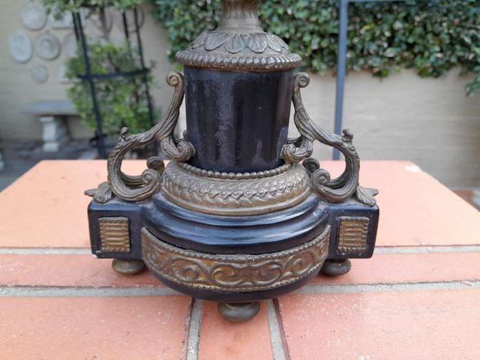 An Antique Early 20th Century French Pair Of Bronze Candelabras