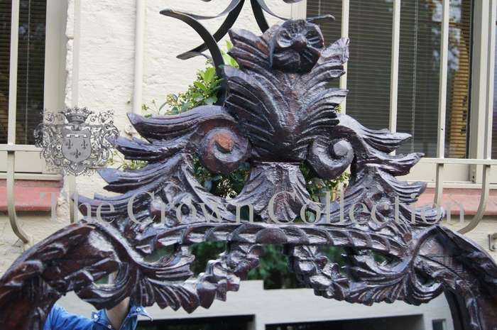 Ornately Carved Wooden Mirror