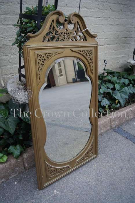 Gilt Framed Serpentine Bevelled Mirror
