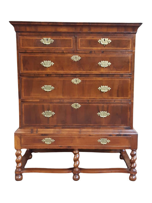 18th Century George I Period Walnut Chest on Stand, English circa 1720