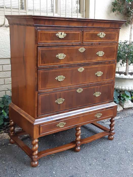 18th Century George I Period Walnut Chest on Stand, English circa 1720