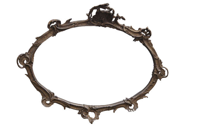 Oval Ornate Gilt Framed Mirror