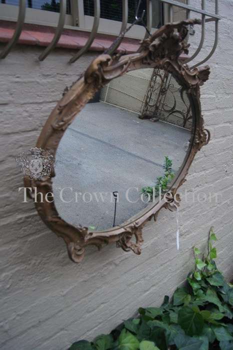 Oval Ornate Gilt Framed Mirror