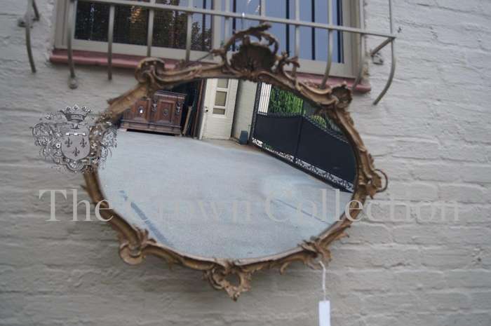 Oval Ornate Gilt Framed Mirror