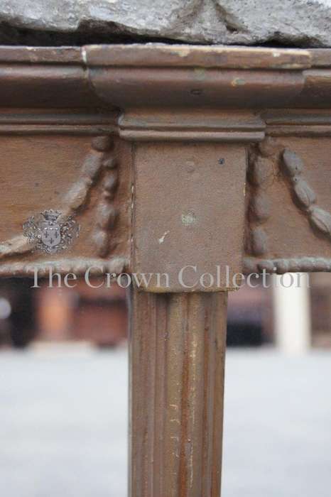 Victorian Gilded Breakfront Over Mantle Mirror