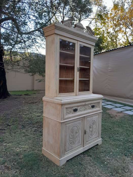 Edwardian Oak Escretoire Bookcase
