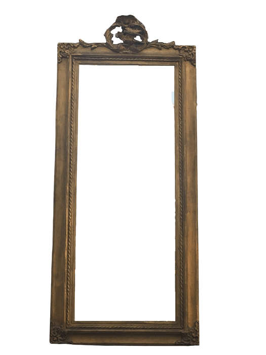Gilt Framed Rectangular Mirror with Bevelled Plate